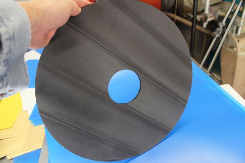 Uhmw pe plastic disc 16&#034; o.d. x 3-3/8&#034; i.d. x 1/4&#034; thick for sale