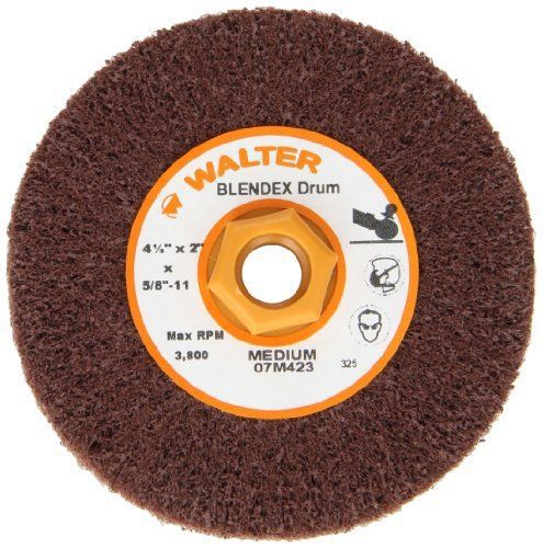 Walter Blendex Linear Finishing Abrasive Drum, 3800 Maximum RPM, 4-1/2&#034; Diameter