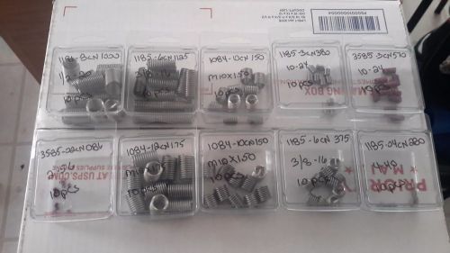 Helicoil Inserts lot 10 different sizes  100 pcs