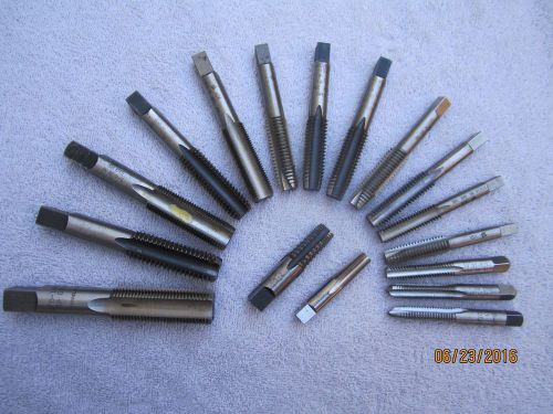 Lot of 17 Plug/Bottoming Taps Various Sizes Great Condition ( Nice )
