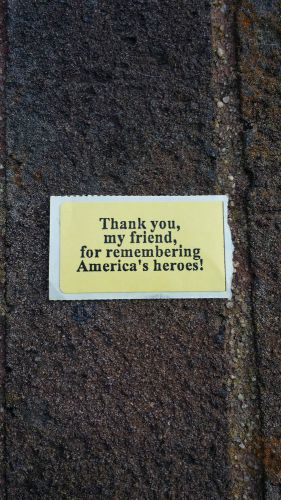 Envelope Stickers -Remebering Our Heroes - 1 Count