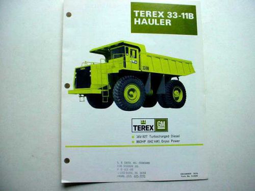 Terex 33-11B Hauler &amp; Landfill Brochure