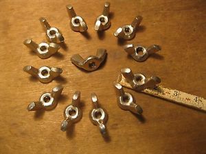 fastener 3/8 in. x 16 QTY 13 stainless steel wingnut lot wing nut thumb hardware