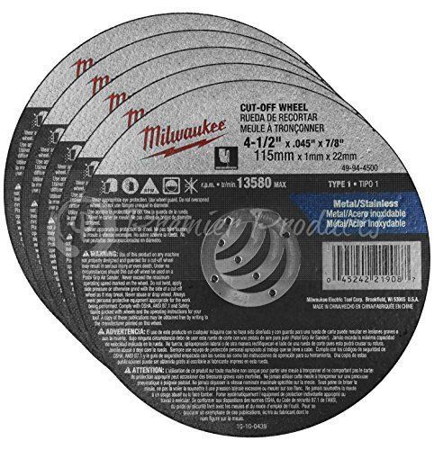 Milwaukee® 5 Pack - 4 1 2 Cutting Wheel For Grinders - Aggressive Cutting For &amp;