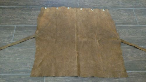 Bourbon brown 20&#034; snap cowhide leather welding bib for sale