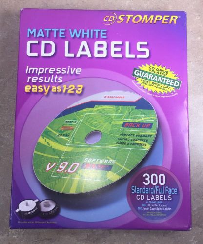 Avery CD Stomper Matte White 300 Standard Full Face Labels