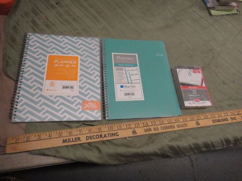 H ) Blue Sky new unused 2016 daily monthly planners, calendar refill, all seen