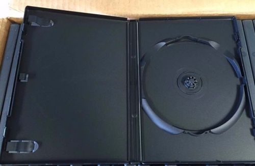 100 black single dvd cases empty original amaray 14mm standard size new for sale