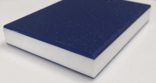 3/4&#034; dark blue/white playground engrave plastic texture hdpe .750&#034; x 15&#034; x 48&#034; for sale