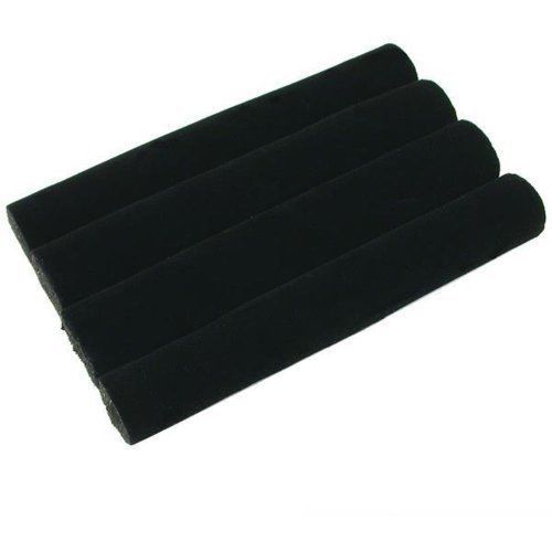 Findingking 3 continuous slot black velvet ring display tray insert for sale