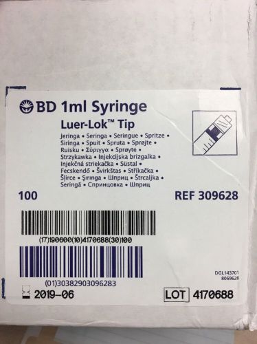 BD 1mL Syringe Luer Lok Tip 309628