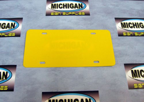 Yellow .050 Plastic License Plate Blank **Create Your Own Designs**