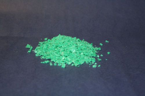 11 Pounds of Reground Green LDPE.  100% Regrind. Free shipping.