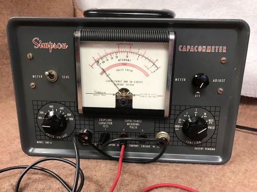 Simpson Capacohmeter 383-A capacitor tester checker former
