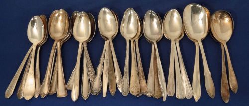 Vintage Silver Plated Silverware Flatware Catering/Use Lot 30 Nicer Serving Spoo