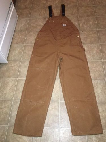 Men&#039;s carhartt coveralls Tan Awesome Condition Size 42/32 Used 2 Times