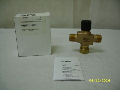 Siemens - 2&amp;3 way electronic brass valve 3/4&#034; in. npt - vmp42.14(2) / 010972 new for sale
