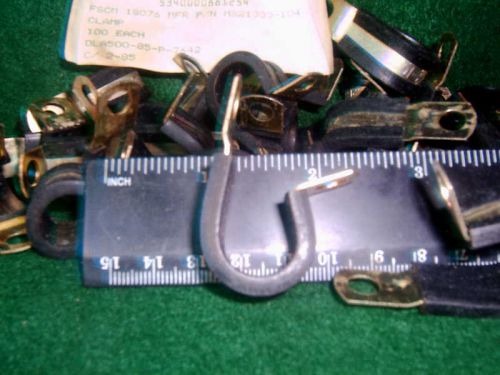 1/2&#034; x 1/2&#034; rubber insulated clamps cable straps wire pipe tubing 50 total for sale