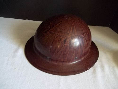 C Vintage Willson Full Brim Metal Safety Hard Hat Helmet With Liner