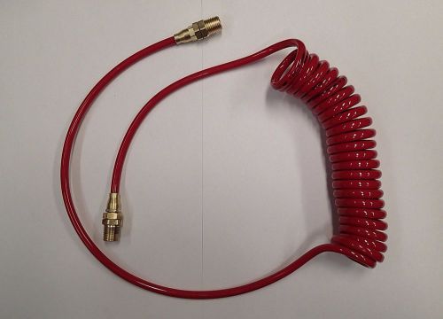 Coilflex pnumatics flexcoil .467&#034; id x 10&#039; long ~ 1/2&#034; mpt ~ swivel ~  red  usa for sale