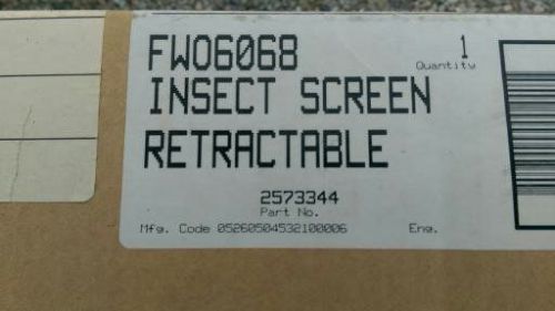 WHITE Andersen Retractable Insect Screen Part # 2573344 Cherry wood FW06068 New!