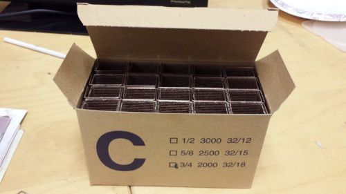 Clincher  Box  Staples, made by Carton Closing Co. 3/4 2000 32/18