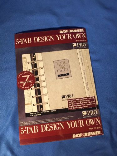 Day Runner Design Your Own Planner Tab 5.5&#034; x 8.5&#034; Franklin Covey Classic Size