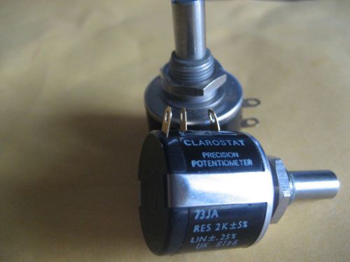 2 (pcs) Clarostat Potentiometer 73JA, 2K, +/-5% tol, Lin +/-.25%, 10 turns,new