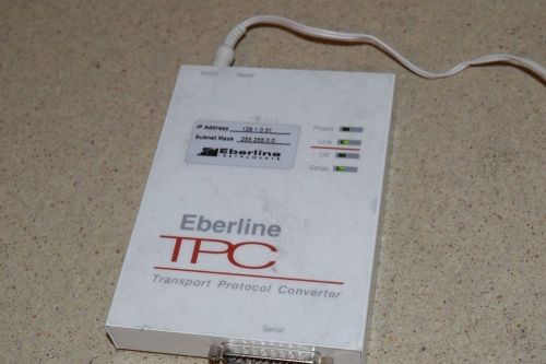 EBERLINE TPC TRANSPORT PROTOCOL CONVERTER W/ POWER SUPPLY  -LANTRONIX MSS-1T(GG)