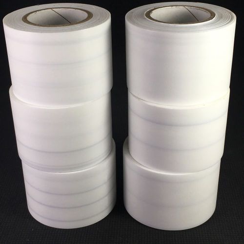Seconds WHITE TARP TAPE (6 Rolls) (2&#034;x 35ft) Ag-Bag Tape / Poly Tape GREAT