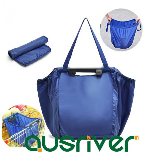 2Pcs 68L Reusable Grocery Cart Shopping Trolley Bag Carrier Freshness Protection