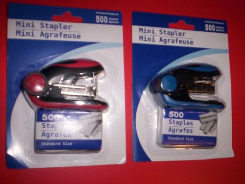 MINI STAPLER SET w/ 500 mini size staples~ Set of 2