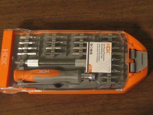 Hdx 23-piece precision screwdriver set with flexible extension bit holder for sale