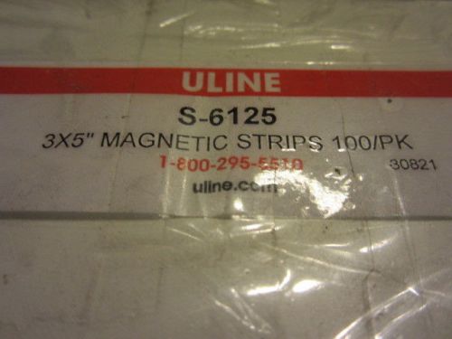 Uline 3*5&#034; Magnetic Strips 30821, New - 100 pack