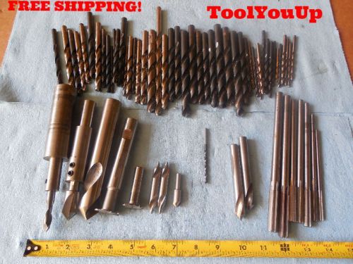 LARGE LOT OF USED HSS TOOLING REAMERS DRILLS END MILLS T SLOT CUTTERS