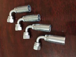 04U-A24 Weatherhead Hose Fittings, Interchange FFORX90-04-04, 4 pack.