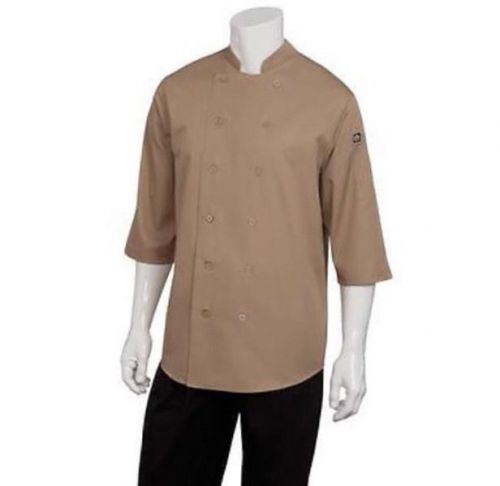 Khaki Chef Shirt. S-100-KHA-XL  Chef Works. Size Extra Large