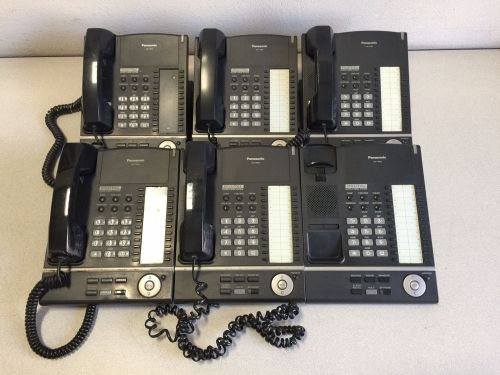 Lot of 6 Panasonic KX-T7625-B Digital Super Hybrid Phones