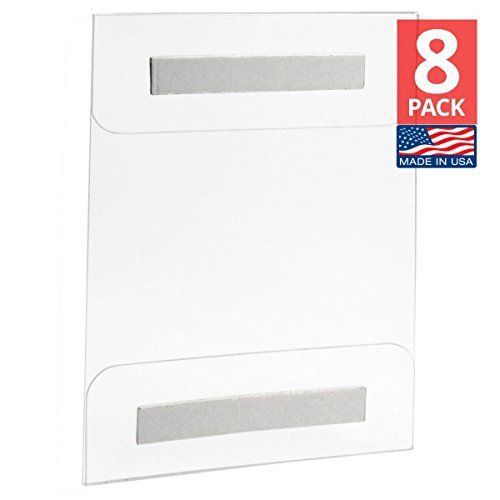AcrylicView 8 Pack Wall Mount Acrylic Sign Holder 8.5 X 11 or 11 X 8.5 with