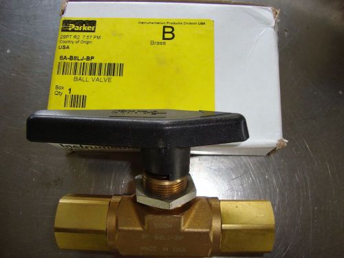 New parker 8a-b8lj-bp 1/2&#034; brass ball valve for sale