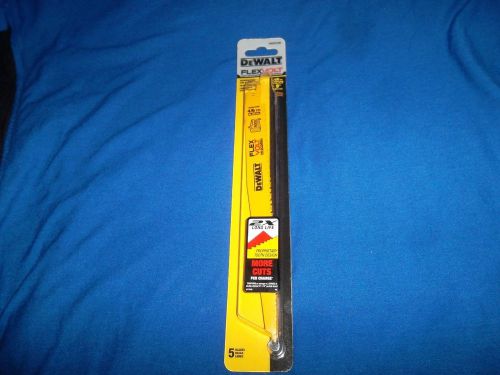 DEWALT FLEXVOLT 2X Long Life 9&#034; Reciprocating Saw Blade 5 Pack DWAFV496