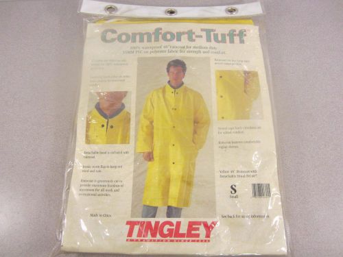 Tingley comfort-tuff 48&#034; rain coat w/ detachable hood   nos for sale