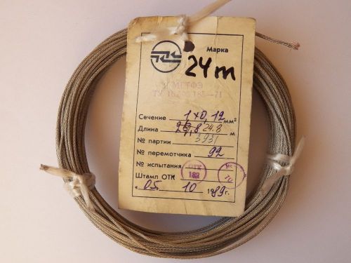 0.12mm2 26AWG ex-USSR Cu Shielded Teflon PTFE Wire MGTFE QTY=24m ~79ft