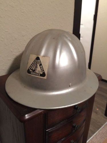 Vintage McDonald T Cap-Standard Aluminum Hard Hat MSA Pyramid Oil Well