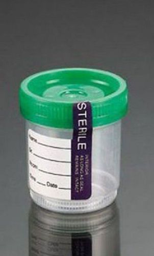 Plastic specimen container leak resistant green 90ml temper qty 150 for sale