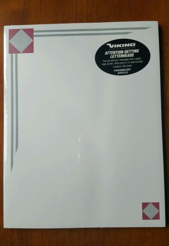 Laser Printer Paper 100 Ct. Burgundy/Gray 8.5 x 11 Letterhead Resume by Viking