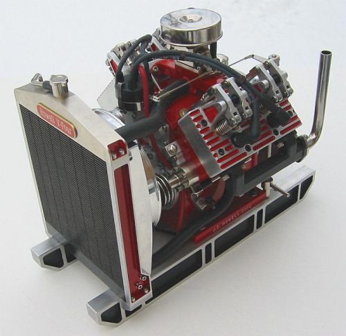 V4 Internal Combustion Model Engine Plans