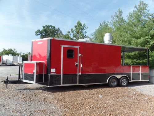 Concession trailer 8.5&#039; x 24&#039; red food event catering for sale