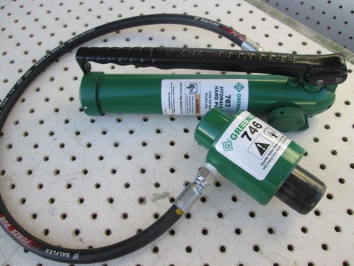 Rebuilt Greenlee 767 Hydraulic Knockout Hand Pump And 746 Ram