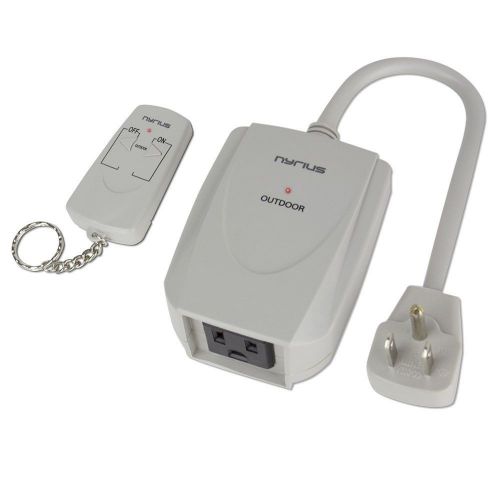 Nyrius WRC101 Wireless Remote Control Home Automation Power Outlet Outdoor On...